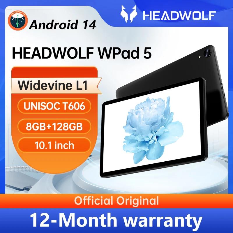 HeadWolf WPad 5 ȵ̵ 14 Unisoc T606 º, 10.1 ġ WideVine L1 + Netflix 4 + 4GB RAM, 128GB ROM, 5500mAh WiFi 4G LTE